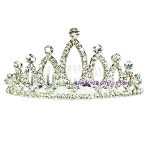 Krone Strass Haarkrone silber 8562 Krone Strass Haarkrone silber 8562